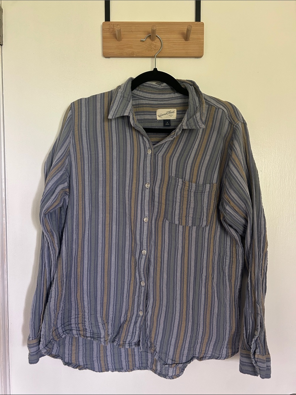 Women’s Casual Striped Long-Sleeve Shirt button down